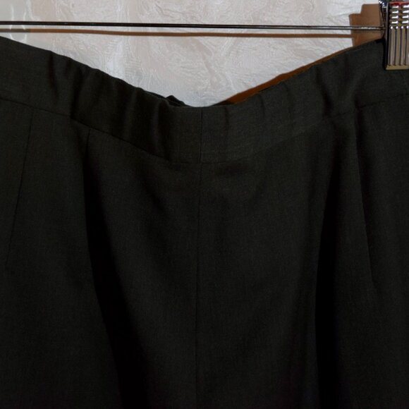 Vintage Harvé Benard Dark Gray Wool Pleated Trousers | Size 12 - Picture 3 of 5